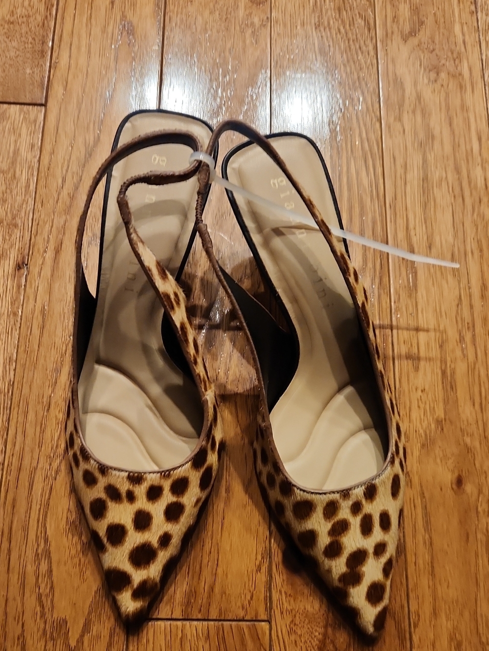 Gianni Bini Leopard Print Pointed Toe Slingback Mules Size 8.5